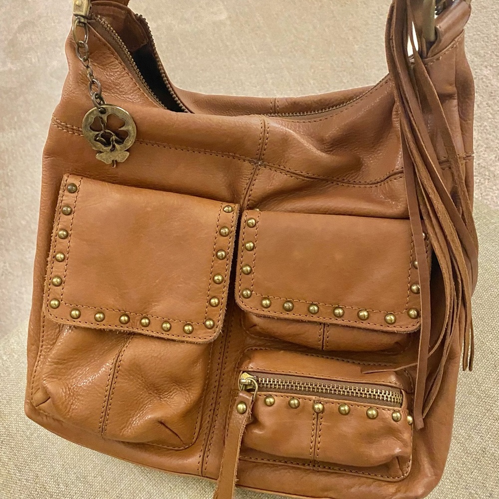 Gorgeous Genuine Leather Lucky Brand satchel